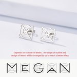 Boucles d'oreilles personnalisées Nom unique Logo Design Bijoux minimalistes Anniversaire Saint-Valentin Cadeau pour la famille Ami(e)