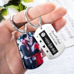 Spotify Foto Love Songs Nyckelring med tryck Present till honom/henne