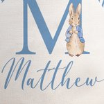Personalisierte Frohe Ostern niedlichen Peter Rabbit Hasenohren Osterkorb mit Initialen und Namen Ostereierjagd Party Favors Geburtstagsgeschenk für Jungen Mädchen
