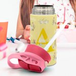 Personalized Peter Rabbit Floral Name 12 oz Insulated Water Bottle with Silicone Straw and Spill-Proof Lid Easter Birthday Gift for Boys Girls