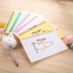 Personalized Easter Bunny Floral Initial Spiral Notebook and Pom Pom Pen Set with Name Back to School Easter Gift for Boys Girls