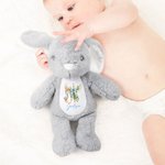 Personalized Cross Easter Bunny Plush Stuffed Toy with Name Easter Birthday Gift for Kids