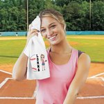 Personalized Cartoon Character Super Absorbent Waffle Sports Towel with Name and Hanging Clip Birthday Team Gift for Ball Sports Lover Player