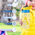 Personalized Peter Rabbit Floral Name 12 oz Insulated Water Bottle with Silicone Straw and Spill-Proof Lid Easter Birthday Gift for Boys Girls