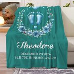 Manta suave personalizada con nombre y texto para decoración del hogar Regalo de cumpleaños para bebés recién nacidos