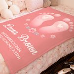 Manta suave personalizada con nombre y texto para decoración del hogar Regalo de cumpleaños para bebés recién nacidos