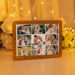 Cadre photo LED avec nom et texte Cadeau d'anniversaire pour les couples et la famille