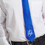 Personalized Multicolor Monogram Tie with Initial and Name Anniversary Wedding Father's Day Gift for Man