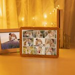 Cadre photo LED avec nom et texte Cadeau d'anniversaire pour les couples et la famille
