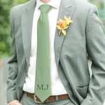 Personalized Multicolor Monogram Tie with Initial and Name Anniversary Wedding Father's Day Gift for Man