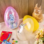 Personalized Easter Bunny Fillable Jumbo Easter Egg with Name Holiday Basket Stuffers Easter Birthday Party Favors Gift for Kids