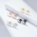 Boucles d'oreilles personnalisées Nom unique Logo Design Bijoux minimalistes Anniversaire Saint-Valentin Cadeau pour la famille Ami(e)