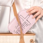 Boîte à bijoux de voyage en cuir avec miroir de maquillage LED ajustable Cadeau d'anniversaire et de mariage pour femmes chrétiennes