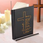 Personalised Bible Verse Cross A5 Notebook with Name and 200 Lined Pages Baptism Graduation Birthday Gift for Christian Office Worker