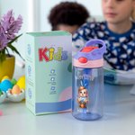 Personalised 3D Cartoon Flower Pot Boy Girl 16 oz Kid Water Bottle with Handle and Straw Back to School Easter Birthday Gift for Kids