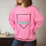 Gepersonaliseerd Multicolor Baseball Ice Cream Drip Kid Adult T-shirt Sweatshirt Hoodie met naam Game Day Verjaardagscadeau voor honkballiefhebbers