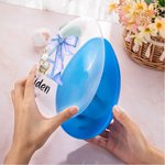 Personalized Cute Bunny Bow Initial Fillable Jumbo Easter Egg with Name Party Favor Egg Hunting Easter Hamper Gift for Boys Girls