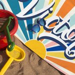 Toalla de playa personalizada, multicolor, extragrande, de secado rápido, con el nombre reflejado en el sol, esencial para viajes Regalo de cumpleaños para un amigo de la familia