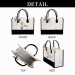 Personlig födelseblomma i golfväska Stor Canvas Tote Bag med namn Golfklubb Födelsedagspresent för golfspelare