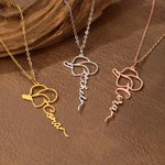 Personalized Cowgirl with Hat Outline Design Name Necklace Anniversary Birthday Gift for Women Equestrian Enthusiasts