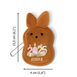 Personalisierte 2025 Ostereier Plüschhase Bunte Geldbörse Geldbeutel mit Namen Geburtstag Zurück zur Schule Ostergeschenk für Kinder