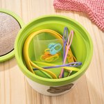 Personalized Sunflower Daisy Portable Wrist Yarn Holder Storage Pot with Engraved Name Crochet Accessories Birthday Gift for Craft Knitting Lovers