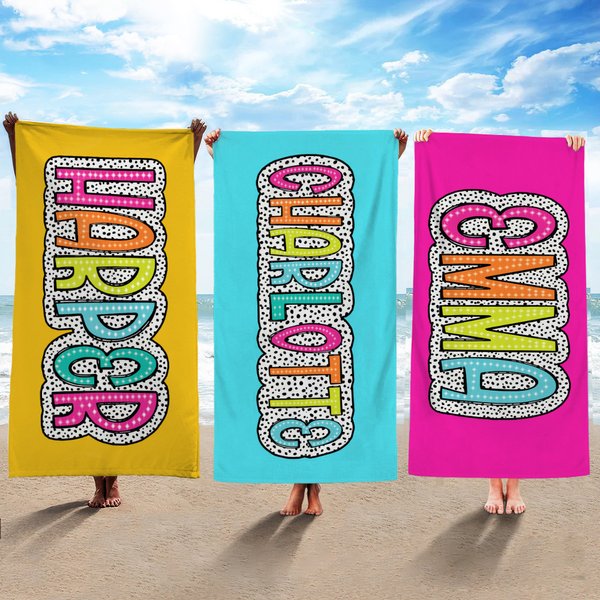 Dalmatian Dots Beach Towel for Kids