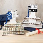 Personalized Graduation Cap Star Cake Money Holder with Name and Text 50holes Graduation Gift for Class of 2025 Graduates