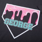 Gepersonaliseerd Multicolor Baseball Ice Cream Drip Kid Adult T-shirt Sweatshirt Hoodie met naam Game Day Verjaardagscadeau voor honkballiefhebbers