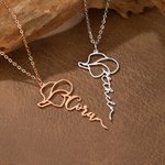 Personalized Cowgirl with Hat Outline Design Name Necklace Anniversary Birthday Gift for Women Equestrian Enthusiasts