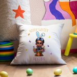 Personalized 3D Cartoon Flower Pot Boy Girl Soft Throw Pillow Cover with Name Easter Family Party Home Decor Gift for Kids
