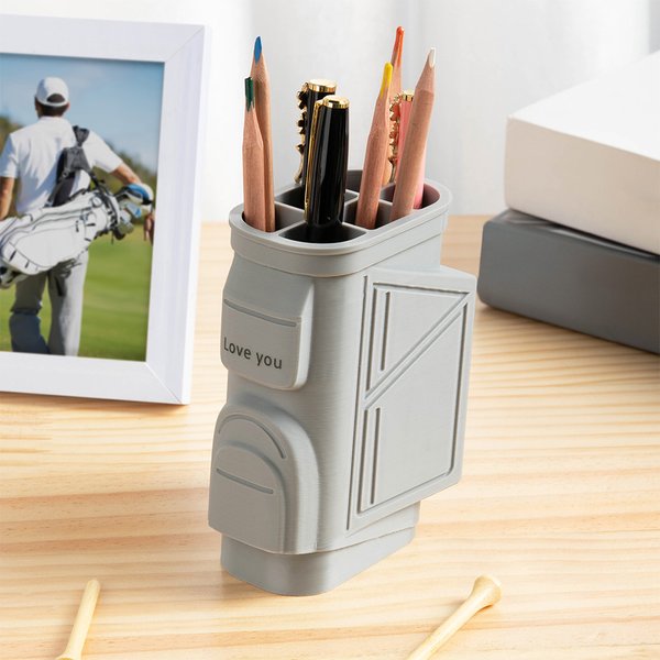 Personalised 3D Printing Golf Bag Pen Holder Desk Organizer with Text Office  Accessories Decoration Birthday Gift for Golf Lovers
