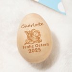 Personalisiertes Graviertes Ostern Holzei mit Namen Jahr Hasenohren Osterkorbfüller Haus Deko Party Geschenk für Kinder