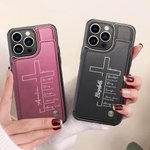 Personalized Cross Bible Leather Flip Wallet Phone Case for iPhone with Name RFID Blocking Card Holder Baptism Birthday Gift for Christian