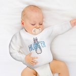 Personalized Cute Peter Rabbit Easter Bunny Embroidered Knitted Sweater with Name Birthday Easter Gift for Boys Girls