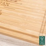 Gepersonaliseerde Gegraveerde Bloemennaam FSC Bamboe Keuken Charcuterie Snijplank met Sapgroef Housewarming Huwelijksgeschenk voor Familie