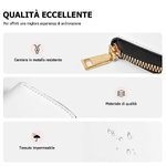 Portafoglio lungo personalizzato in pelle PU con 1-8 nomi e scomparti multipli regalo perfetto per compleanno o festa della mamma per donne