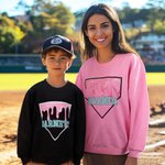 Gepersonaliseerd Multicolor Baseball Ice Cream Drip Kid Adult T-shirt Sweatshirt Hoodie met naam Game Day Verjaardagscadeau voor honkballiefhebbers