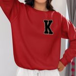 Henkilökohtainen Monivärinen Leopard Print Initial numero Soft Crewneck T-paita Sweatshirt Syntymäpäivä arvostus lahja perheelle Ystävät