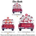 Personalized Cute Snowman in Red Lorry Family Christmas Ornament with 3-6 Names and Year Christmas Tree Decor Party Gift for Family Friends