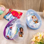 Personalized Happy Easter Flower Pot Baby Easter Egg with Name Basket Filler Easter Party Gift for Kids