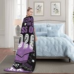 Couverture Multicolore de Fin d'Études Personnalisée avec Texte et École Classe 2024 Cadeau Fin d'Études pour les Diplômés