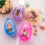 Personalized Happy Easter Flower Pot Baby Easter Egg with Name Basket Filler Easter Party Gift for Kids