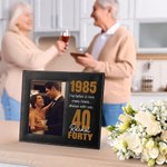 Personalized Timeless Birthday Leather Photo Frame with Name and Texts Birthday Anniversary Gift for Family Friend