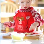 Personalisierte Cartoon Charakter Mini Boss Geburt Blume einstellbar Schürze Koch Hut Set mit Tasche Kochen Backen Zubehör Geburtstag Geschenk für Kinder