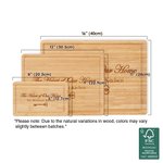 Personalised The Heart of Our Home FSC Bamboo Engraving Charcuterie Cutting Board with Juice Groove Housewarming Birthday Gift for Family
