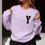 Henkilökohtainen Monivärinen Leopard Print Initial numero Soft Crewneck T-paita Sweatshirt Syntymäpäivä arvostus lahja perheelle Ystävät