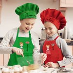 Personalisierte Cartoon Charakter Mini Boss Geburt Blume einstellbar Schürze Koch Hut Set mit Tasche Kochen Backen Zubehör Geburtstag Geschenk für Kinder
