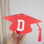 Personalized Multicolor Graduation Cap Banner with Name Home Wall Decor College Graduation Party Decor Gift for Class of 2025 Graduates