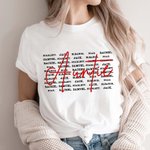 Personalized Multicolor 1-20 Names Soft Crewneck T-shirt Sweatshirt with Title Mother's Day Birthday Gift for Mom Grandma